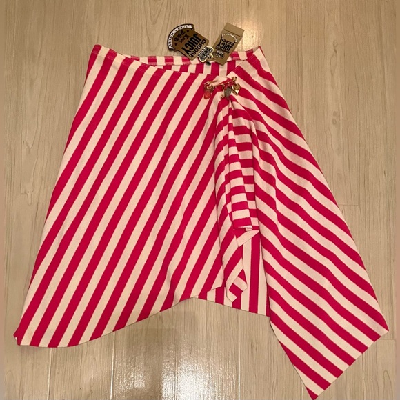Juicy Couture RARE NWT Vintage Fuchsia Pink & White Terry Cloth Skirt Skirt💕 - Picture 7 of 10